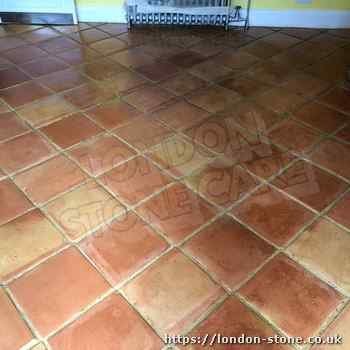 Terracotta Floor Polishing throughout London Picture showing Terracotta Polishing servicing London