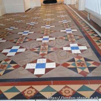 Minton Victorian Clay Tiles Tile Cleaning throughout London - Is hydrogen peroxide safe for grout Picture displaying Minton Victorian Clay Tiles Cleaning servicing London